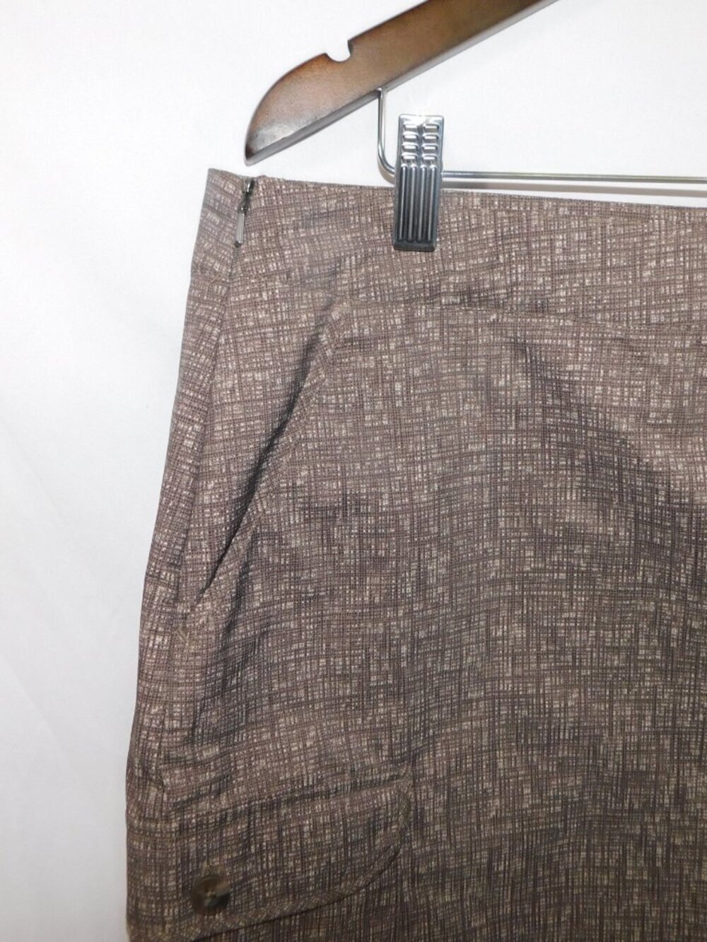 AVIA Brown Tan Water Resistant Golf Skort / Skirt with Shorts Womens XL - Picture 8 of 11